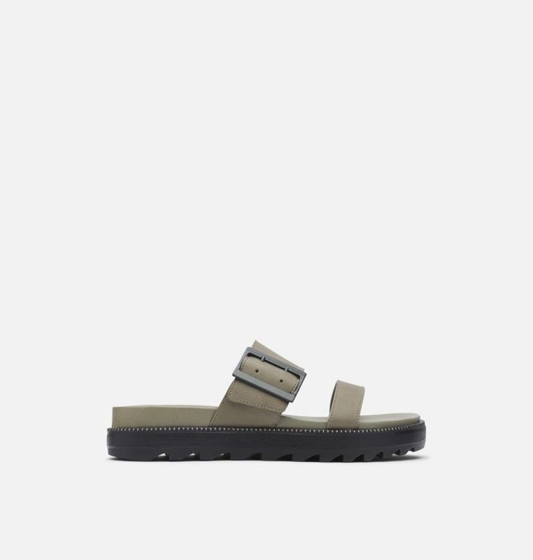 Womens Slides Olive - Sorel Roaming™ Buckle - 372189-PUS